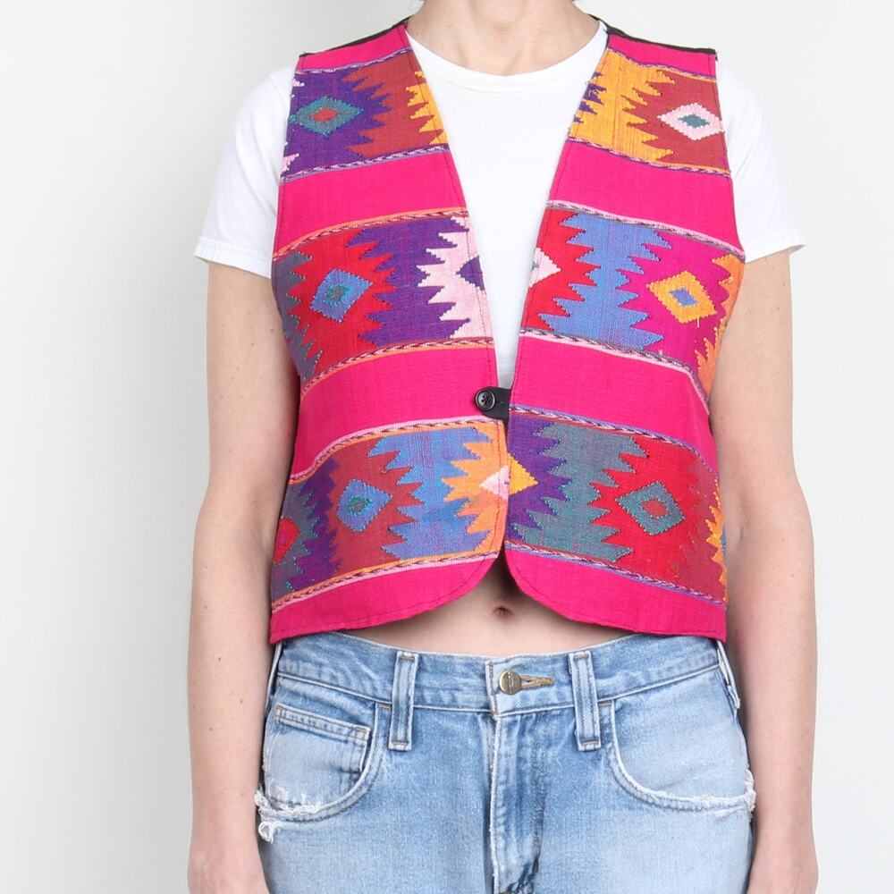 Vintage Aztec / Southwestern Woven Vest